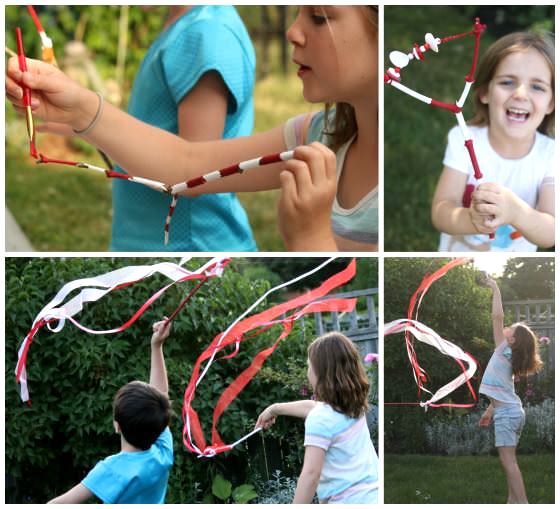 Crafting with the kids for Canada Day