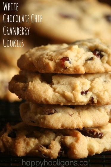 White Chocolate Chip and Cranberry Cookies 