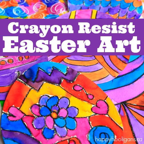 Crayon Resist Art Activity for Easter