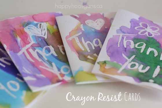 crayon resist cards