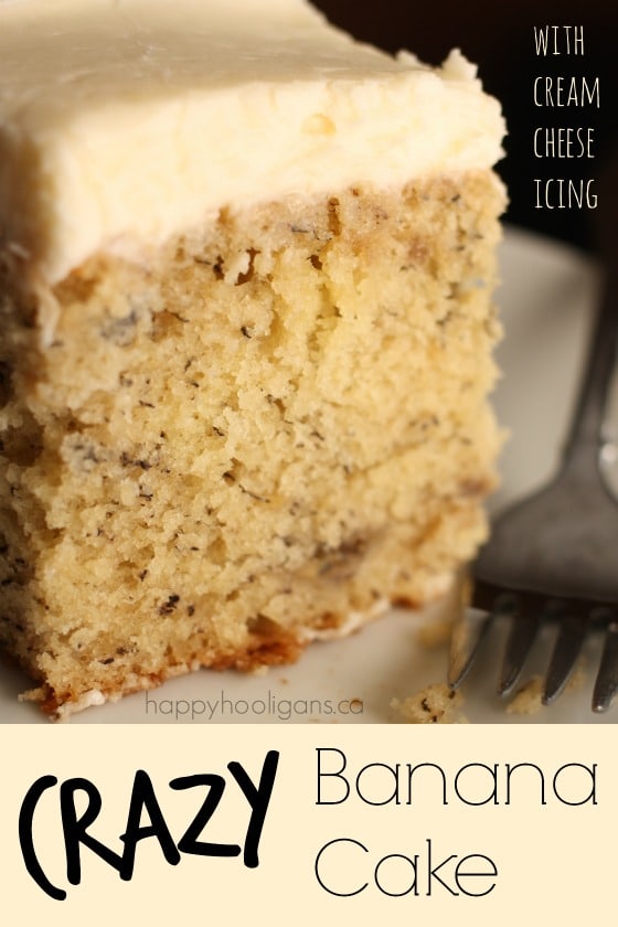 Best Banana Cake Recipe with Cream Cheese Icing - Happy Hooligans