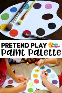 DIY pretend paint palette