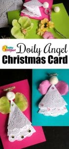 Doily Angel Christmas Card for Kids to Make and Give