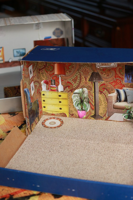 dollhouse from shoebox