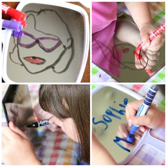 Dry Erase Self Portraits Mirrors