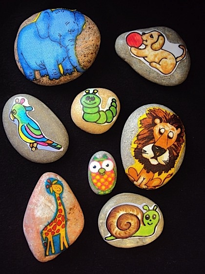 Homemade Story Stones (animal theme)