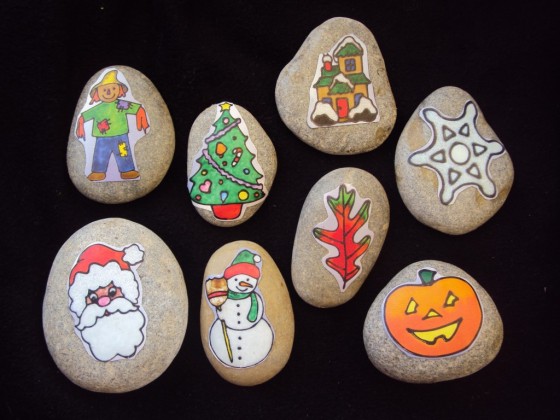 holiday story stones