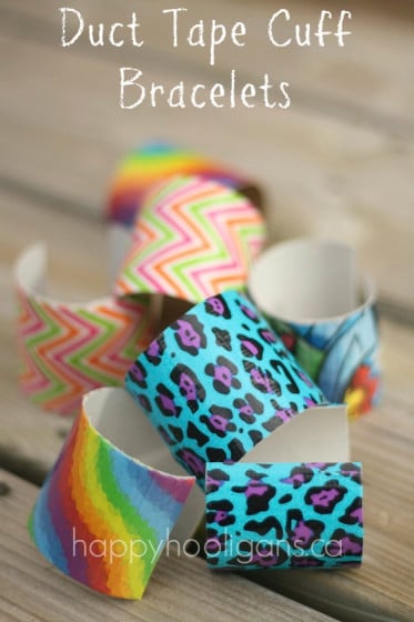 Duct Tape and Toilet Roll Bracelet Craft