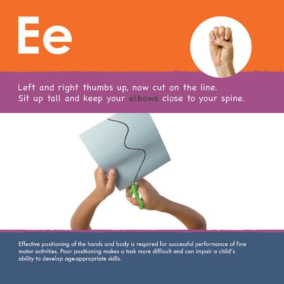 Letter E activities for Fine Motor Development