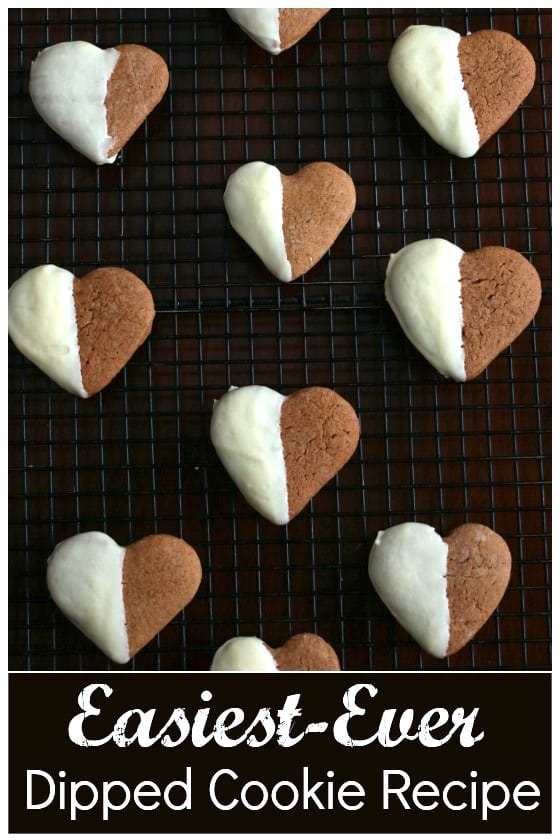 White Chocolate Dipped Gingerbread Cookies - easiest cookie recipe ever - Happy Hooligans