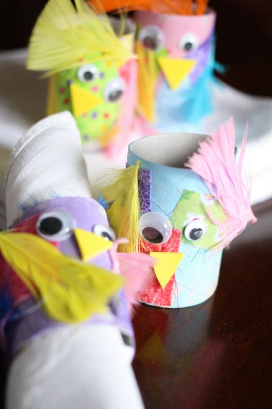 Easter napkin ring craft for kids