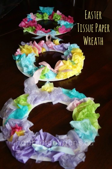 easter-tissue-paper-wreath