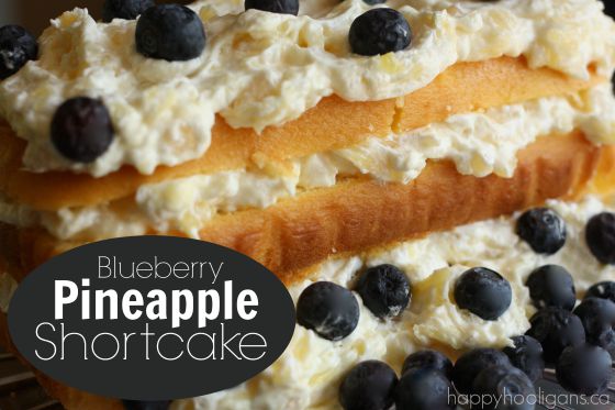 Easy Blueberry Pineapple Shortcake