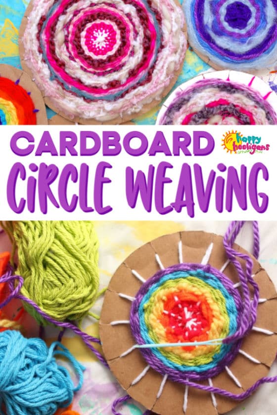 Easy Cardboard Circle Weaving on a Homemade Loom