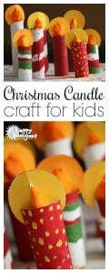 Cardboard Roll Christmas Candle Craft Long Pin