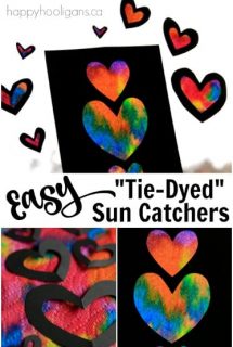 Easy Colourful Tie Dyed Sun Catchers