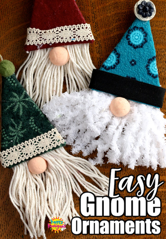 Easy Gnome Ornaments for Kids to Make for the Christmas Tree