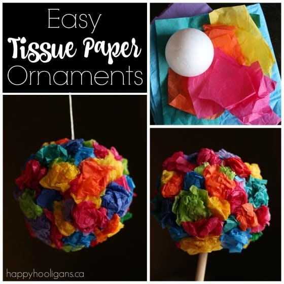 easy tissue paper ornaments