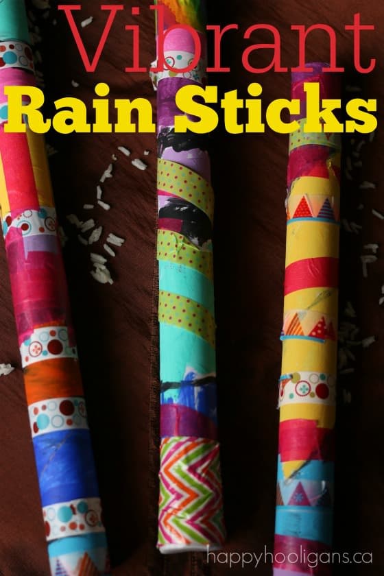 Easy Vibrant Rain Sticks for Kids to Make - Happy Hooligans