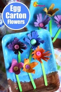 Egg Carton Flower Craft for Preschoolers