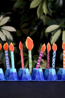 Egg Carton Menorah Craft