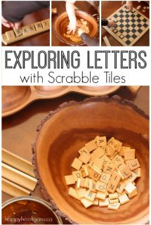 Exploring Letters with Scrabble Tiles - Happy Hooligans