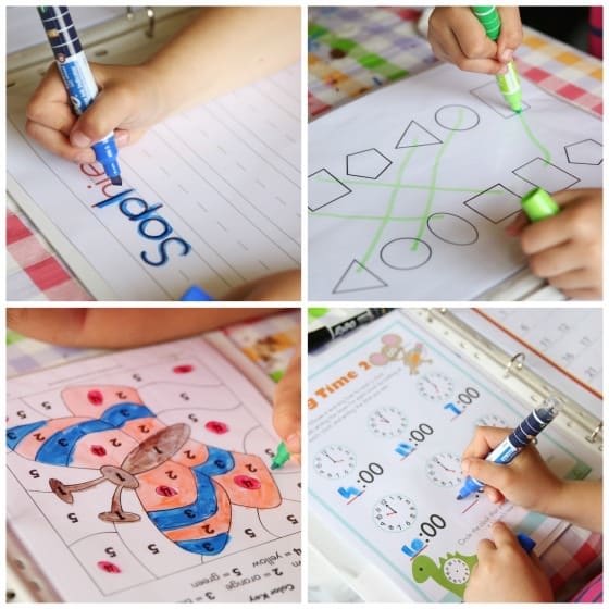 Expo Dry Erase Worksheets for Preschoolers