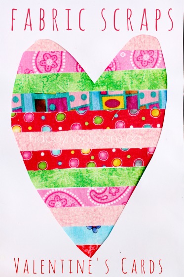 Valentines craft for kids to make with fabric scraps