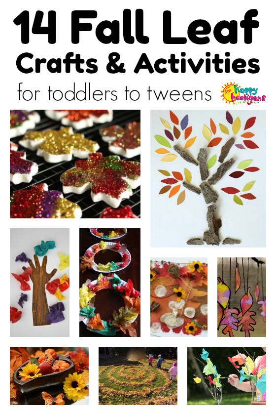 Fall Leaf Crafts and activities for Kids from toddler to tween