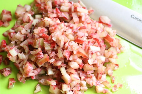 Finely Chopped Rhubarb