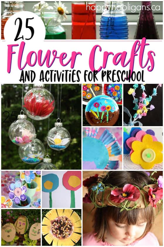 Flower crafts and activities for toddlers and preschoolers