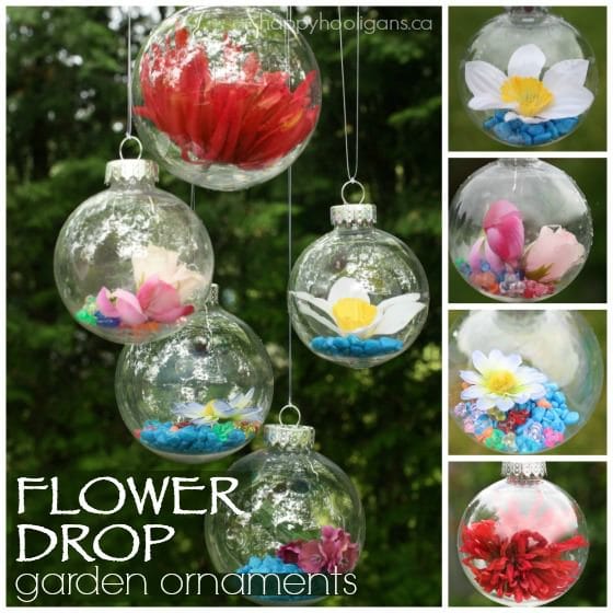 Flower Drop Garden Ornament collage