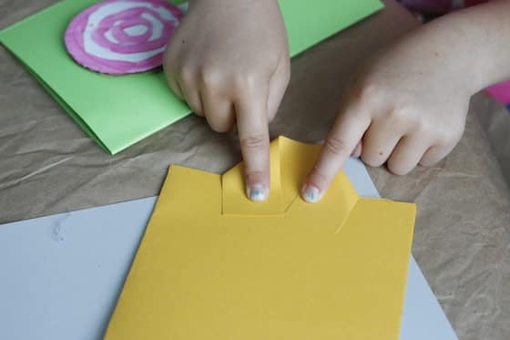 folding collar of father's day card