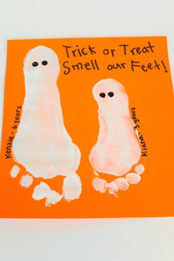 Footprint Ghost Craft for Kids