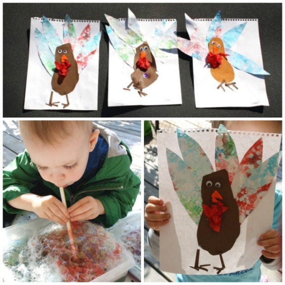 footprint turkey craft for kids