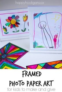 framed photo paper art