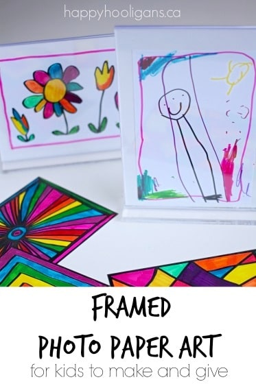 Framed photo paper art with Sharpies - Happy Hooligans 