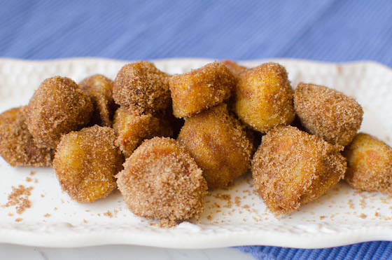 French Toast nuggets on platter