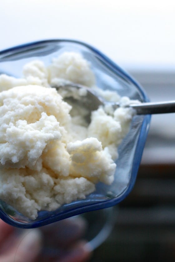 snow ice cream in an ice cream bowl