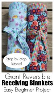 How to Make an extra-large flannel receiving blanket for baby