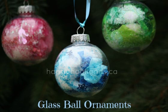 coloured glass ball ornaments 