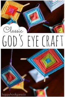 God's Eye Craft for Kids - fine motor, weaving, co-ordination and colour! - Happy Hooligans