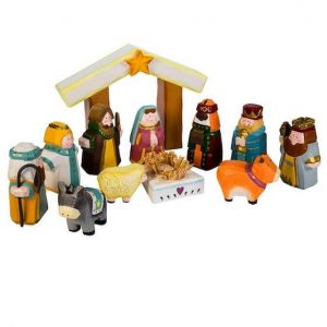 HAND CARVED Nativity Set for Kids