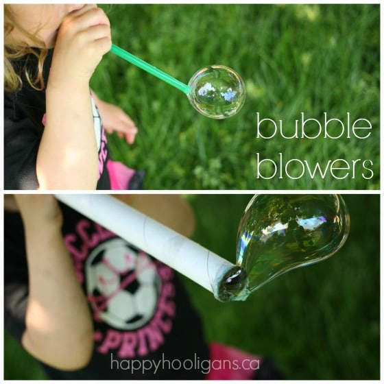 homemade bubble blowersCollage