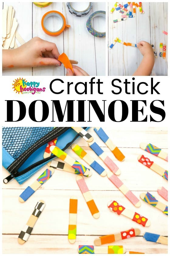 Homemade Craft Stick Dominos for Kids to Make