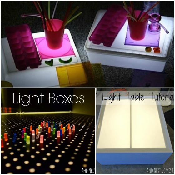 homemade light tables to make for kids