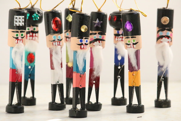 homemade nutcracker ornaments standing up horizontal img