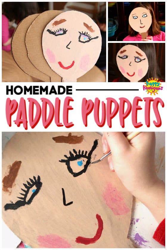 Homemade Paddle Puppets Craft for Kids 