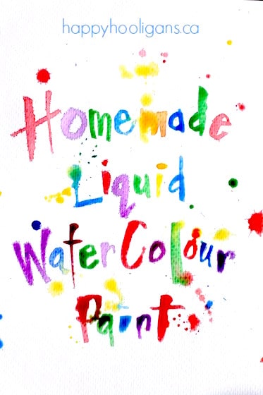 Homemade Liquid Watercolours made from dried up markers