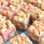 horizontal peanut butter marshmallow squares